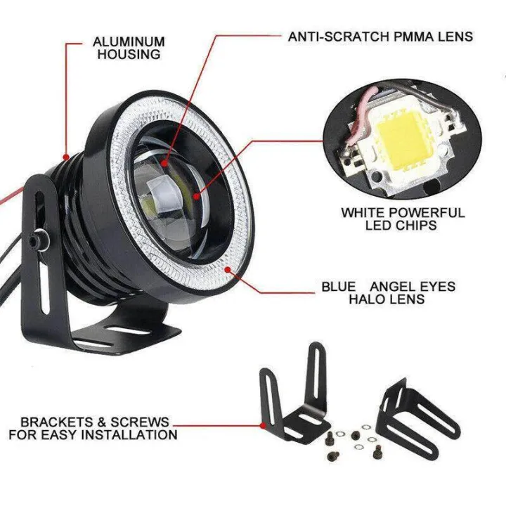2.5''%2015W%20Car%20White%20COB%20LED%20Projector%20Angel%20Eyes%20Blue%20Ring%20DRL%20Fog%20Light%20Lamp%20-%20Image%205
