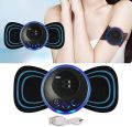 EMS Mini Neck Pulse Massager Electric LCD Display Stretcher EMS Mini Massager 2 pad.