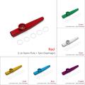 【Best value for money】 Fashion Silver Children Kids Aluminum Kazoo Flute 5 Pcs Diaphragm Harmonica Metal. 