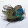 Feather Hair Clip Photo Props Headwear for Wedding Stage Performance Party. 