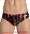 Men's Team Painted Stripes Brief Swimsuit Triangle swimsuit Leg Boxer Swimming Trunks Swimming Trunks Panties Training Pants. 