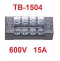 4-Pole TB-1504 Cable Connector Terminal Block With Transparent Cover TB-1504 600V 15A 4 Pole Double Row Screw Fixed Barrier Wire Crimp 4 Position 15A Cable Joint Connector. 