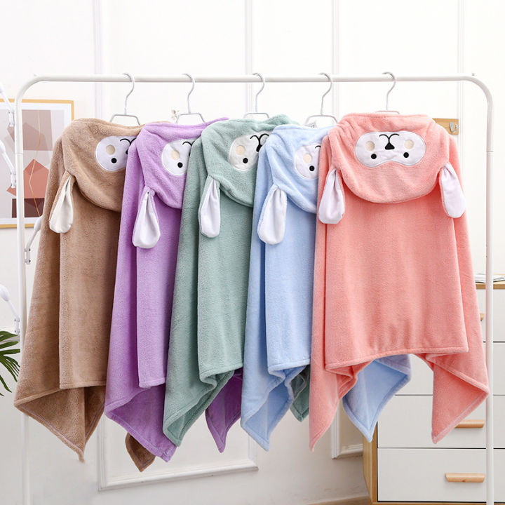 Children's%20bath%20towel%20hooded%20cape,%20baby%20cape,%20baby%20cartoon,%20coral%20velvet,%20soft%20absorbent%20bathrobe,%20thickened%20bath%20towel%20-%20Image%202