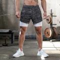 2023 Camo Running Shorts Men 2 In 1 Double-deck Quick Dry GYM Sport Shorts Fitness Jogging Workout Shorts Men Sports Short Pants.