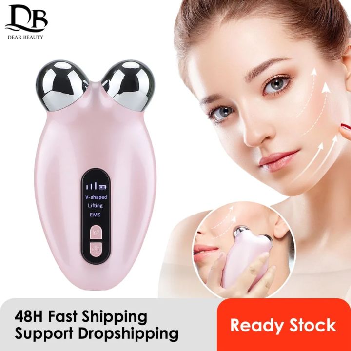 EMS Facial Massager Roller Microcurrent Face Lifting Machine V-Face Roller Massager Skin Rejuvenation Anti-Wrinkle Beauty Device Vnce Lncei