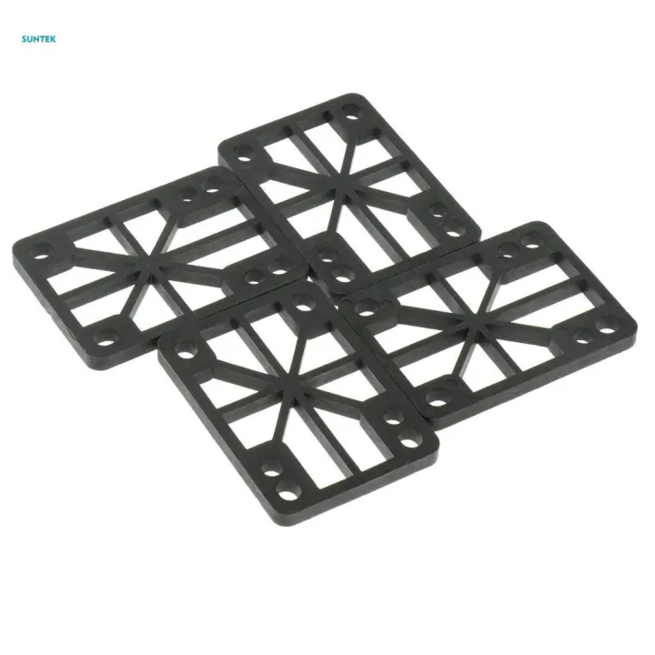 3x4%20Pieces%20Skateboard%20Longboard%20Shock%20Pads%20Risers%200.6cm%20Or%200.8cm%20Black%206mm%20-%20Image%203