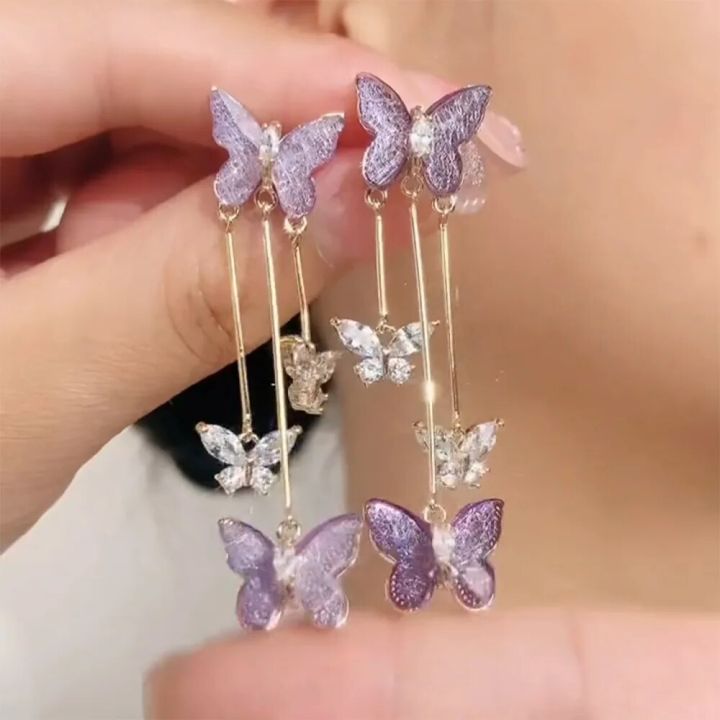 Fashion%20Aesthetic%20Purple%20Crystal%20Butterfly%20Dangle%20Earrings%20for%20Women%20Long%20Tassel%20Earring%20Wedding%20PartyStatement%20Jewelry%20Gift%20-%20Image%202