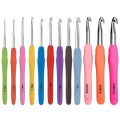 Aluminum Head Plastic Handle Crochet Hook | Rubber handles Crochet Hooks | Ergonomic Soft Grip | 1 Size | 1 Pcs Per Pack. 