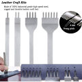 New NANLIY- 6Pc 1/2/4/6 Prong DIY Diamond Lacing titching Chiel et Leather Edge kiving DIY Craft Tool, Indutrial Grade White teel Leather Craft Kit - Rugged Durable (4mm). 