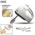 Scarlett - Electric Egg Beater and Mixer for Cake Cream - White. 