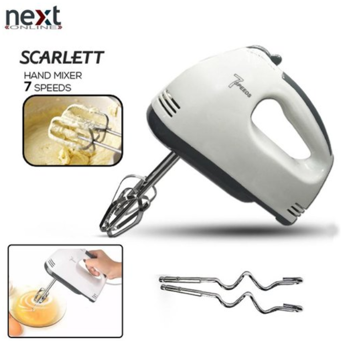 Scarlett - Electric Egg Beater and Mixer for Cake Cream - White