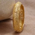 24k Dubai Gold Color Bangles for Women Dubai Bride Wedding Ethiopian Bracelet Africa Bangle Arab Jewelry Charm Bracelet Jewelry.