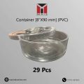 MAIS Reusable Food Grade Plastic Containers with Lid, PVC Food Box round Shape 8'' *90mm, Pack of 29 PCS. 