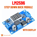 LM2596 Power Module With LED Voltmeter DC-DC Adjustable Step-Down Module With Digital Display. 