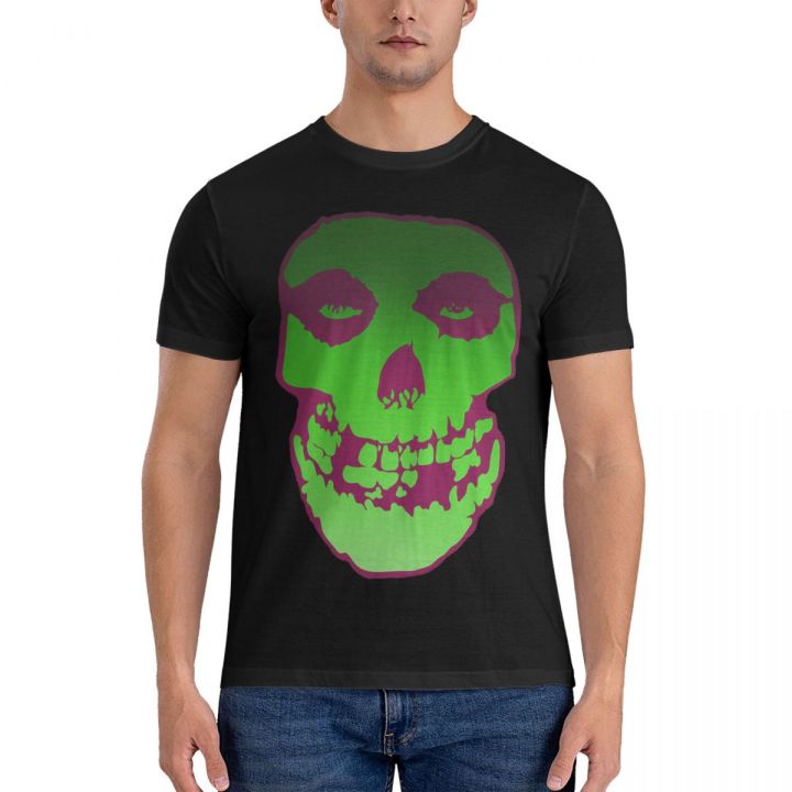 Men%20T-shirt%20misfits%20glow%20skull%20vintage%20cotton%20tee%20shirt%20Short%20Sleeve%20T%20shirt%20crewneck%20clothes%20printing%20-%20Image%203