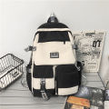 Schoolbag Women's Korean-Style Junior High School College Students Backpack Men's Street Fashion Large Capacity Fashion Backpack Trendy Cool Computer Bag. 
