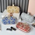 Mini Silver Bag Women's Tendance 2023 Luxury Handbag Crystal Wedding Clutch Bags for Bride Diamond Mobile Phones Shoulder Purse.
