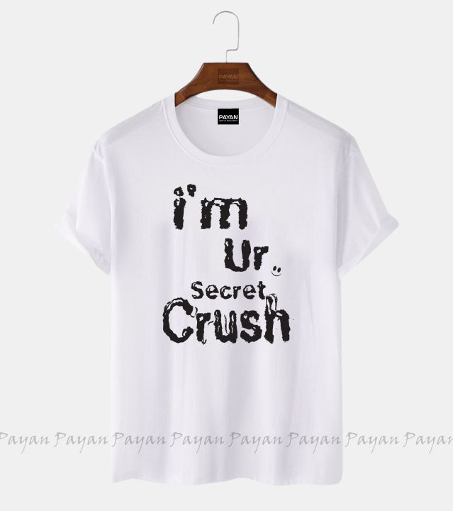 i%20am%20crush%20design%20Women's%20Short%20Sleeve%20Printed%20Jersey%20T-Shirt%20-%20Image%205