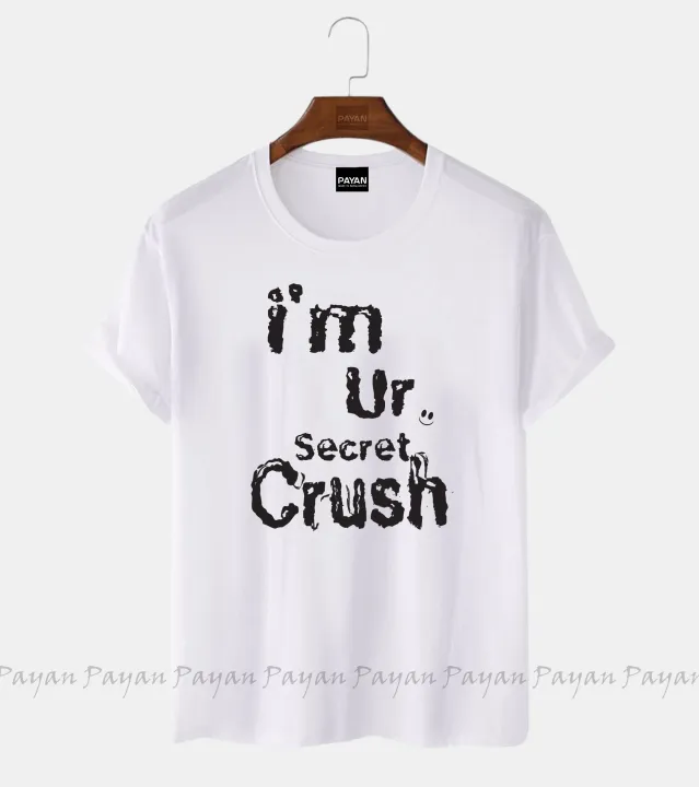 i%20am%20crush%20design%20Women's%20Short%20Sleeve%20Printed%20Jersey%20T-Shirt%20-%20Image%205