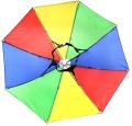 Head Umbrella Hats Rainbow Mini Umbrella Caps Outdoor Sun Rain. 