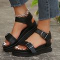 Casual GLADIATOR Summer Modern Sandals for Women 2024 Fasion Solid Rubber Ladies Shoes Ankle Strap Women's Sandals Zapatos.