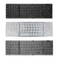 Bluetooth-Compatible Keyboard Foldable Keyboard Type-C Rechargeable 81 Keys Touchpad Keypad for IOS Android Windows Tablet Phone.