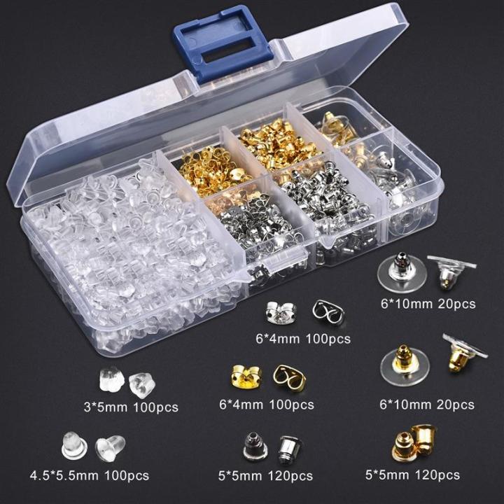 30~880pcs%20Ear%20Plug%20Box%20Clear%20Rubber%20Alloy%20Earring%20Clasp%20Earrings%20Accessories%20Kit%20DIY%20Jewelry%20Making%20Ears%20Hook%20Findings%20-%20Image%202