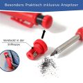 Deep Hole Marker Premium Mechanical Pencil Marker with Integrated Sharpener-for Wood, Metal,Stone I Drill Hole Marker.