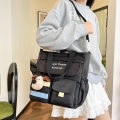 High value multi-pocket shoulder bag junior high school students high school students contrast school bag cute large capacity tote bag female wholesale. 