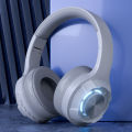 All-inclusive ear large size PU earmuffs electric breathing light luminous bluetooth wireless headset computer headset Type-C mouth.