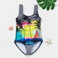 Star kids swimsuit 2~16Y Girls One-piece Swimsuit Children Girls Cute Children Baby Striped Swimwear Wholesale sw103. 