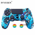 IVYUEEN 25 Colors Silicone Camo Protective Skin Case For Sony Dualshock 4 PS4 DS4 Pro Slim Controller Thumb Grips Joystick Caps. 