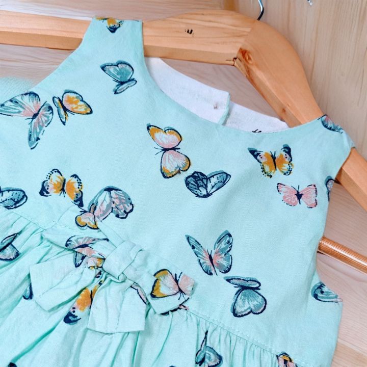 Twinkl%20Tots%201%20to%203%20years%20Butterfly%20Printed%20Sleeveless%20Cotton%20Dress%20for%20Your%20Little%20Princess%20Kids%20Dresses%20for%20Girls%20Causal%20Wear%20-%20Image%202