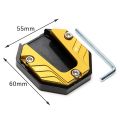Motorcycle Bike Kickstand Pad Support Side Stand Extender Foot Side Stand Extension Foot Pad Support Plate Anti-Skid Enlarged Base Motorbike Accessories.