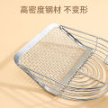 round Handle Stainless Steel Wooden Handle Oval Mesh Cat Litter Shovel Leather Taobao Double Filter Cat Litter Shovel Fine Hole Two-in-One. 