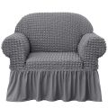 1 seater turkey sofa cover ash colour. 