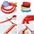 1Meters Spiral Cable Protector Line Organizer Tube Motorcycle Wire Protection Sleeve Flame Retardant Anti-Bite Cover Color. 