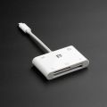 FB Lightning iOS OTG 5 in 1 Card Reader FB-OTG21 Data Transfer Charging Reader Support CF SD TF No need APP for iPhone iPad.