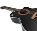 Best Signature Acoustic Guitar with Electric Output + bag + Picks – Black. 