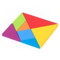 Kids Wooden Colorful Tangram Jigsaw Puzzles DIY Intelligence Develop Toy Early Learn Educational Toys For Baby infant. 