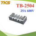 Terminal Block TB-2504 600V 25A 4P Double Row 4 Pin. 