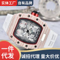 Hengbolong wood grain hollow men's watch new fashion business barrel quartz watch net red watch wholesale.