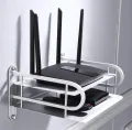 Router Storage Box-Black Metal Wireless Wi-Fi Router Storage Box.. 