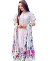 New Model Beautiful Comfortable Gown Three Piece Readymade Set Screen Print Work for Women.