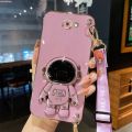Smalshop sJ5 Prie Back Cover Cute Lanyard Case Fit VRQR Long 3D Astronaut Folding Bargain price Stand Phone Case for Samsung j7 Prim Samsung me j6 j5 Plu. 