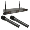 UHF Wireless Microphone System, 1 To 2 UHF Dynamic Handheld Microphone Dual Channel for Classroom for Stage. 