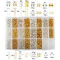 Jewelry Findings Tool Set Open Jump Ring/Lobster Clasp/Tail Chain/Clip Buckle/Drop Kit/Earring Hooks/ For DIY Jewelry Making.