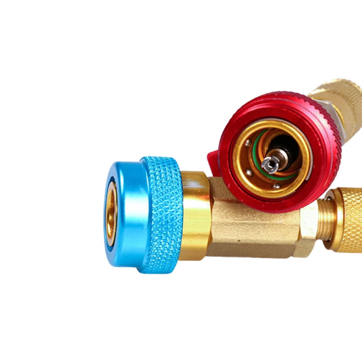 LI 2Pcs R134 Valve Core Quick Remover Installer Tool Kit Alloy Steel High Low Pressure Valve Core Remover Tools For Refrigerant Air Conditioner System