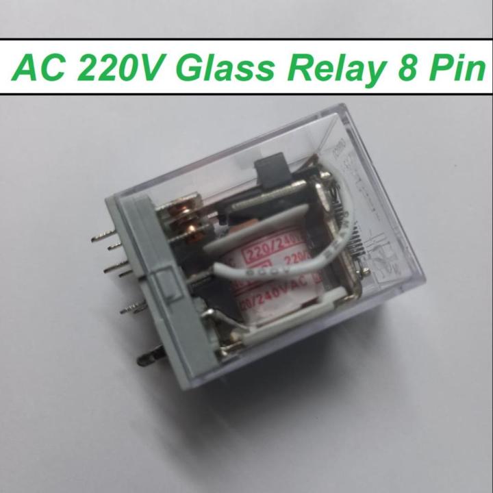 220V Thin Pin AC 220V 8 Thin Pin 10A 250VAC Glass Relay LY2 LY2NJ JQX-13F AC 220V Coil Power Relay Electromagnetic Relay 8 Pins DPDT 2NO 2NC AC-220V Relay Switches