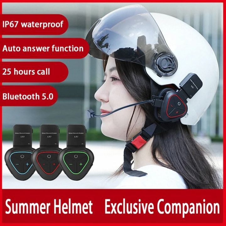HOT-LX1 Motorcycle Summer Helmet Special Bluetooth Headset Portable CVC Smart Noise Cancelling Takeaway Headset